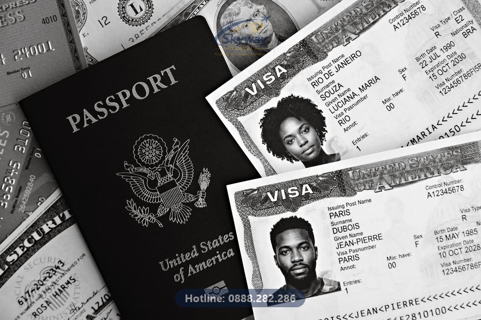 Ba cuốn hộ chiếu dán visa Schengen Pháp do Visa Nhanh 24h hỗ trợ xử lý